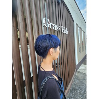 イメチェン青髪♪